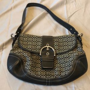 Coach purse. Gray and black